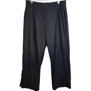 J.Crew Linen‎ Blend Womens Wide Leg Pleated Pant 10 High Rise Preppy Career